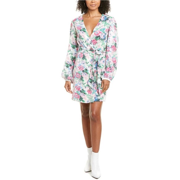 WAYF Multicolor Sequin floral dress - Picture 5 of 5